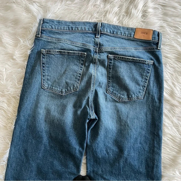 NWOT EDWIN Marli High Waist Ankle Wide Leg Jeans Paloma Organic Cotton Casual 32 - Picture 10 of 11